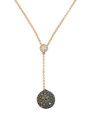 Lot 70 - A 9ct gold diamond necklace