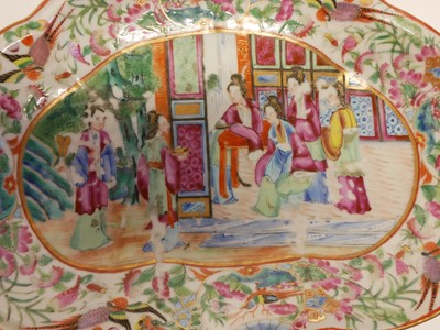 Lot 222 - Chinese dish and plate decorated in the Cantonese style