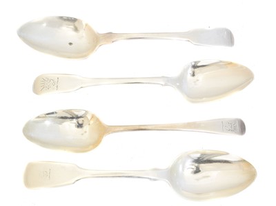Lot 102 - A selection of silver dessert spoons