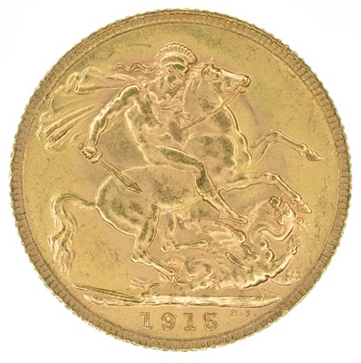 Lot 46 - King George V, Sovereign, 1915.