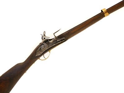 Lot 222 - Stock and action of a flintlock musket