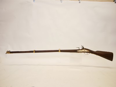 Lot 222 - Stock and action of a flintlock musket