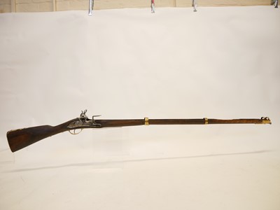 Lot 222 - Stock and action of a flintlock musket
