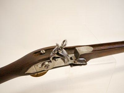 Lot 222 - Stock and action of a flintlock musket
