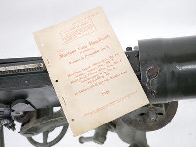 Lot 69 - Deactivated Vickers .303 belt fed machinegun with accessories.