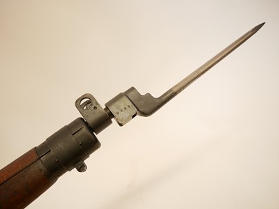 Lot 57 - Deactivated Lee Enfield No.4 .303 bolt action rifle and bayonet