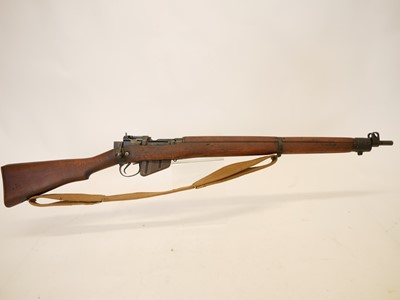 Lot 57 - Deactivated Lee Enfield No.4 .303 bolt action rifle and bayonet