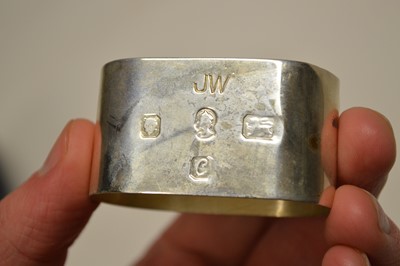 Lot 166 - 12 Wedgwood Silver Napkin Rings