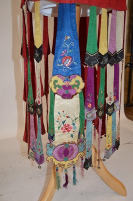 Lot 176 - Two Chinese Ribbon Skirts and a Robe