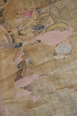 Lot 183 - Two Chinese scroll paintings on silk