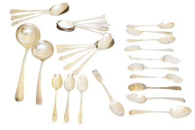 Lot 161 - A selection of silver spoons