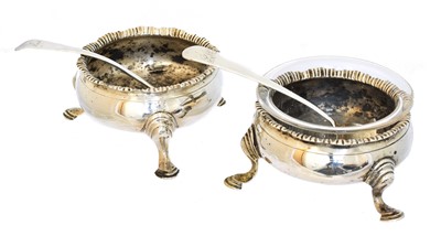 Lot 103 - A pair of George III silver salts