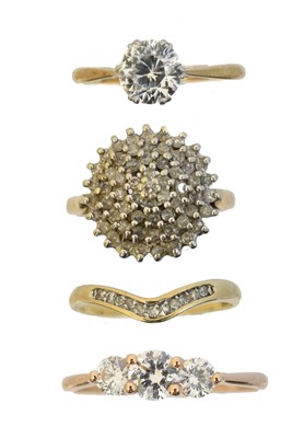 Lot 88 - Four gem-set dress rings