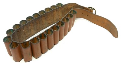 Lot 194 - Brady leather 4 bore cartridge belt
