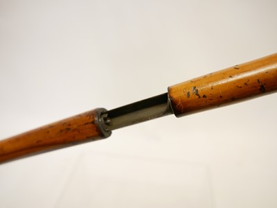 Lot 31 - 7mm DuMonthier action walking stick shotgun re-purposed into a whip