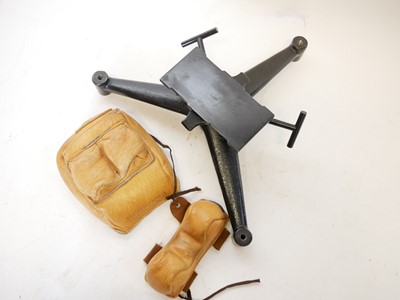 Lot 197 - Protektor adjustable rifle rest with leather sand bags.