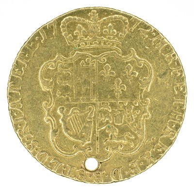 Lot 33 - King George III, Guinea, 1772, pierced.