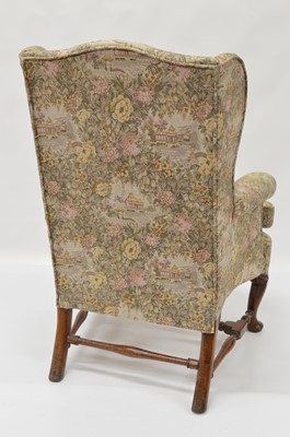 Lot 380 - George III Upholstered Wing Back Armchair