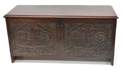 Lot 17th Century Oak Joined Chest