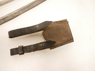 Lot 448 - Gras bayonet and scabbard, Chassepot bayonet and a Machette and sheath