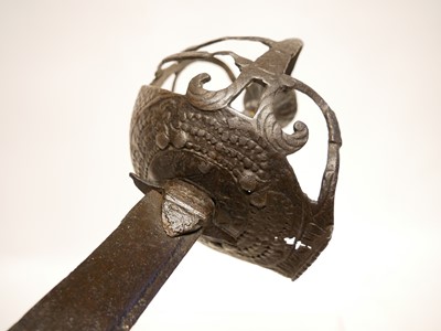 Lot 408 - English Civil War period mortuary sword