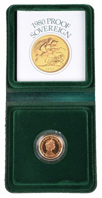 Lot 1980 Royal Mint, Proof Sovereign.