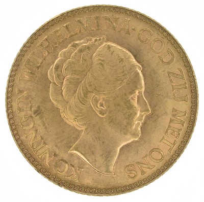 Lot 90 - Netherlands, 10 Guilders, 1933, gold coin.