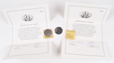 Lot 78 - Two King Philip V, 8 Reales, 1738 and 1740, silver coins with certificates (2).