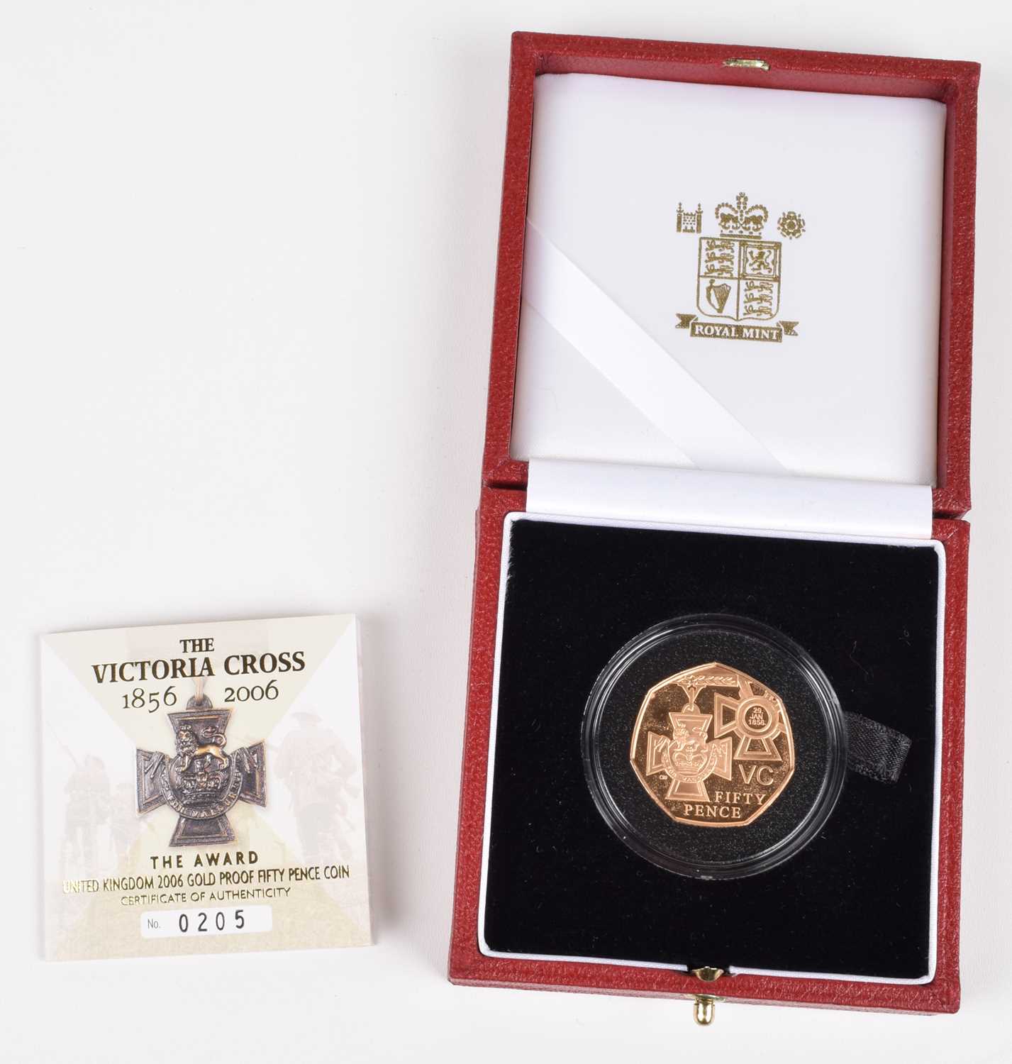 Lot 2006 Royal Mint, Gold Proof Fifty Pence, 150th Anniversary of the Institution of the Victoria Cross.