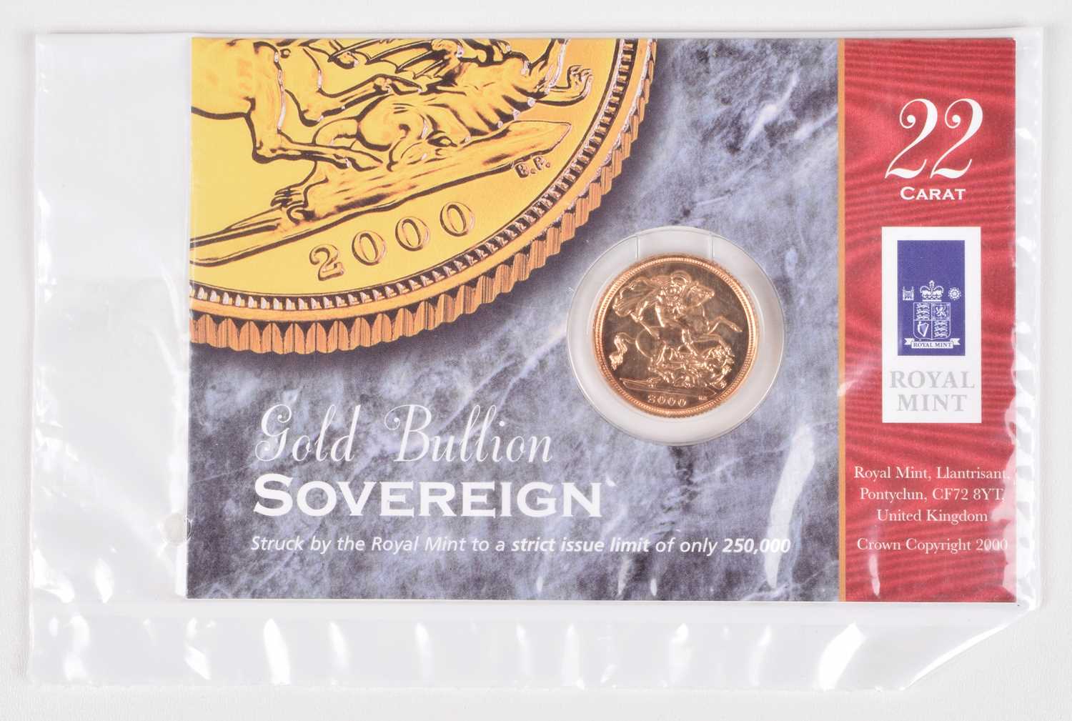 Lot 60 - Elizabeth II, Gold Bullion Sovereign, 2000, Royal Mint.