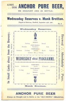 Lot Sheffield Wednesday Reserves v Monk Bretton
