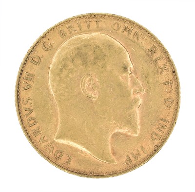 Lot 109 - King Edward VII, Sovereign, 1907.