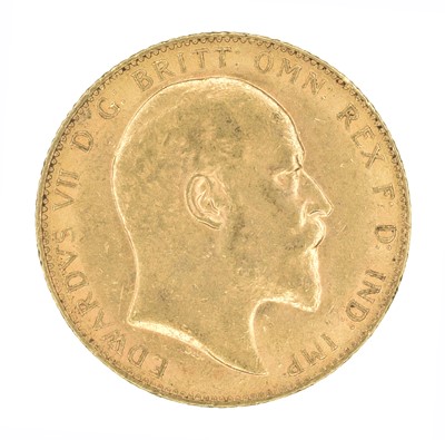 Lot 37 - King Edward VII, Sovereign, 1909.