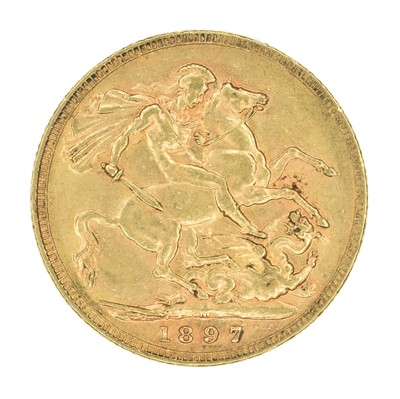 Lot 52 - Queen Victoria, Sovereign, 1897, Melbourne Mint.