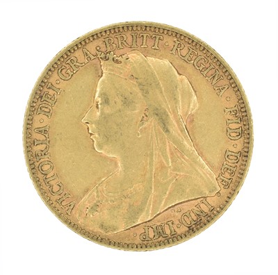 Lot 99 - Queen Victoria, Sovereign, 1900, Melbourne Mint.