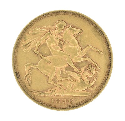 Lot 130 - Queen Victoria, Sovereign, 1896, Melbourne Mint.