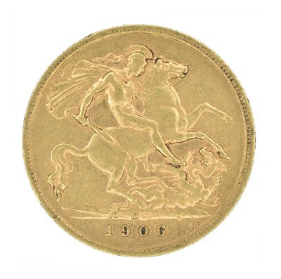 Lot 125 - King Edward VII, Half-Sovereign, 1906, Melbourne Mint.