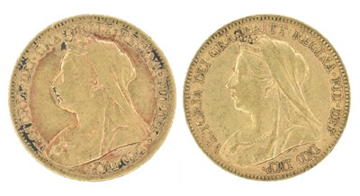 Lot 101 - Two Queen Victoria, Half-Sovereigns, 1900 and 1901 (2).