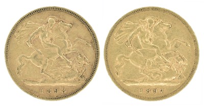 Lot 182 - Two Queen Victoria, Half-Sovereigns, 1897 and 1898 (2).