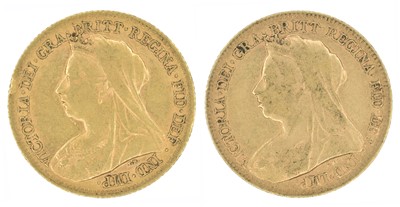 Lot 108 - Two Queen Victoria, Half-Sovereigns, 1898 and 1899 (2).