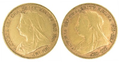 Lot 181 - Two Queen Victoria, Half-Sovereigns, 1893 and 1894 (2).