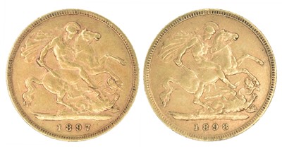 Lot 28 - Two Queen Victoria, Half-Sovereigns, 1897 and 1898 (2).