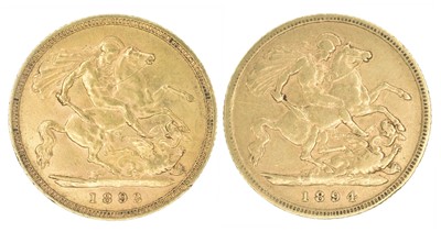 Lot 188 - Two Queen Victoria, Half-Sovereigns, 1893 and 1894 (2).