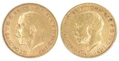 Lot 27 - Two King George V, Half-Sovereigns, 1911 and 1912 (2).