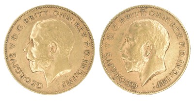 Lot 114 - Two King George V, Half-Sovereigns, 1911 and 1912 (2).