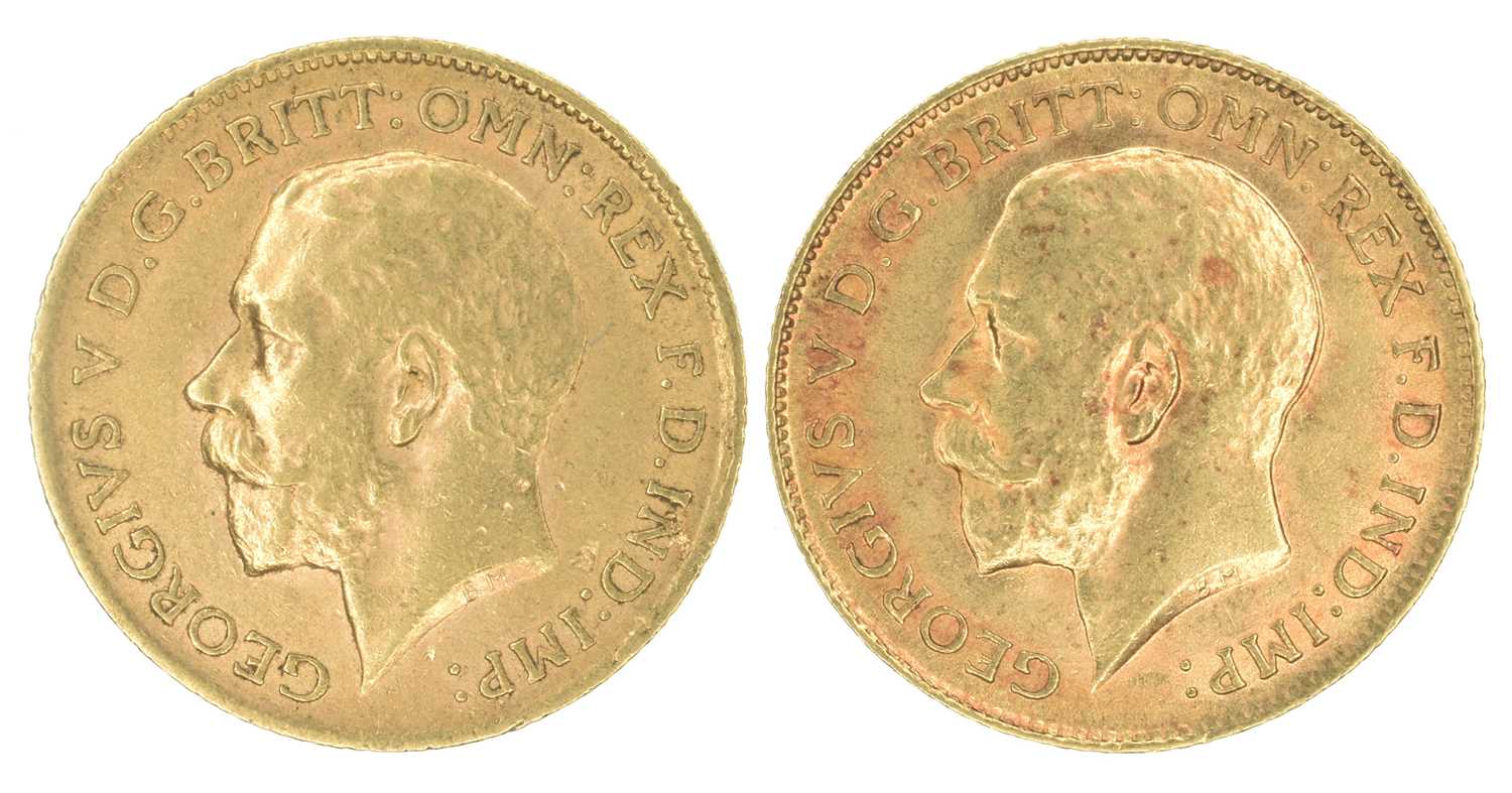 Lot 145 - Two King George V, Half-Sovereigns, 1911 and 1914 (2).