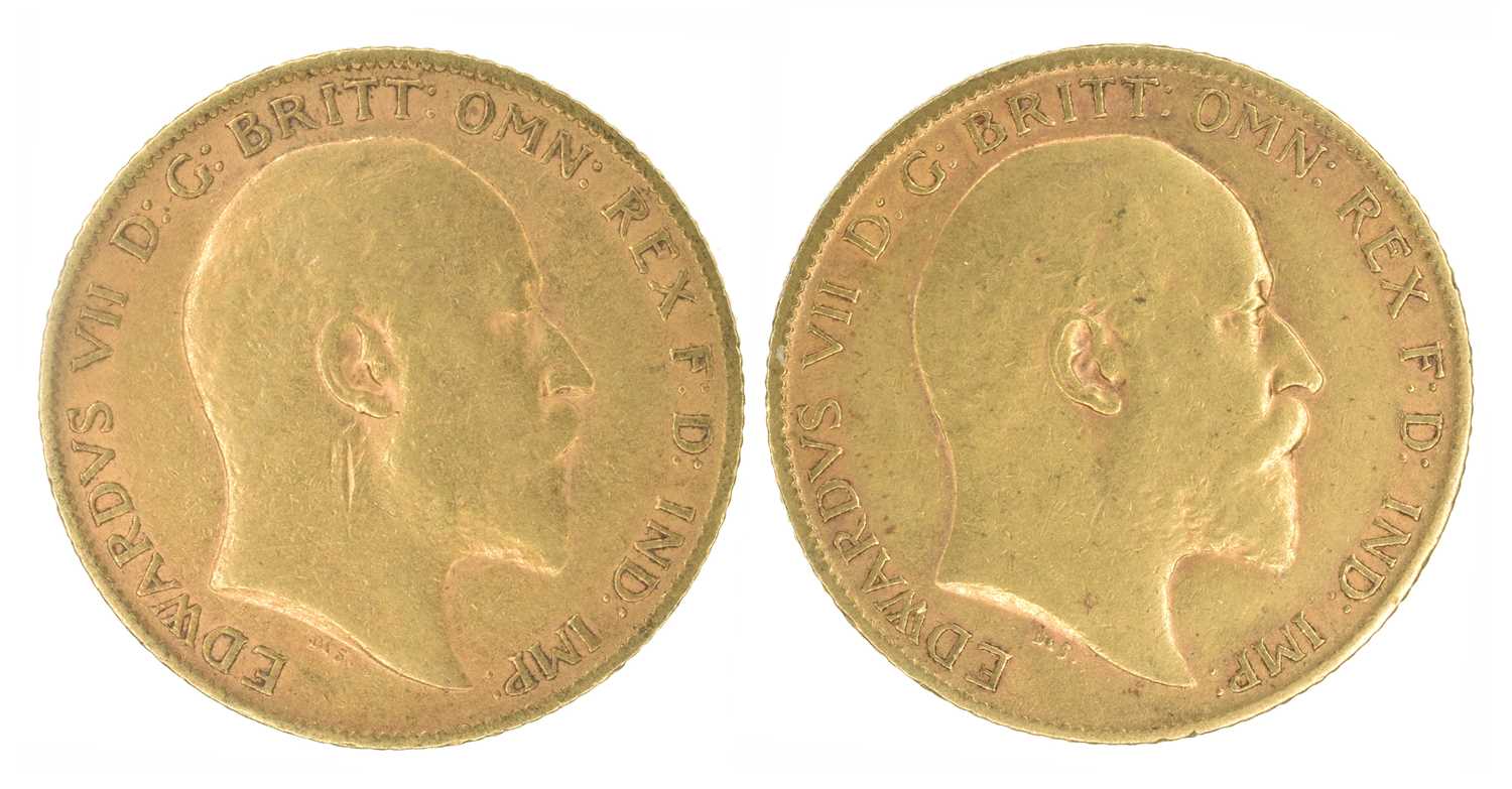 Lot 79 - Two King Edward VII, Half-Sovereigns, 1904 and 1905 (2).