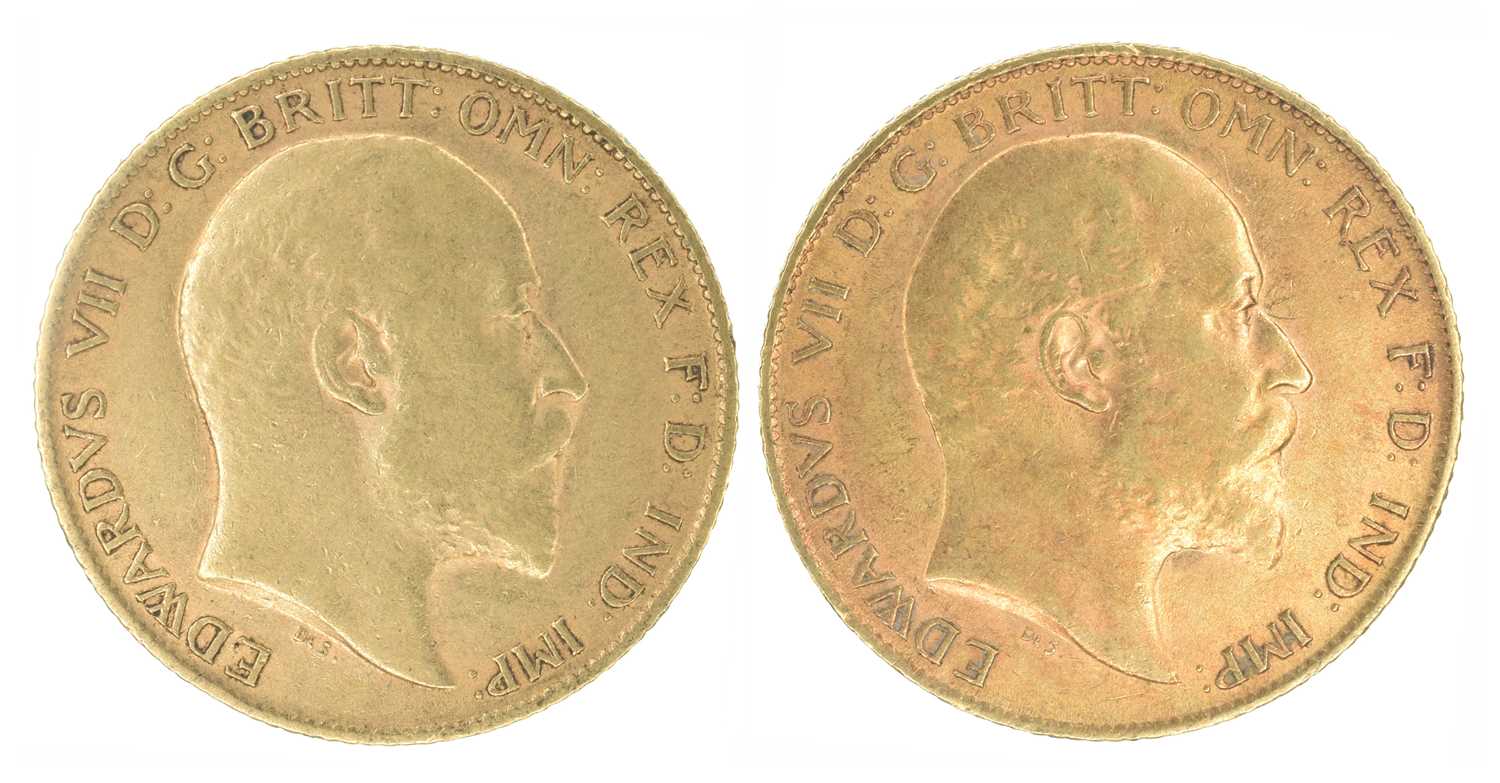 Lot 78 - Two King Edward VII, Half-Sovereigns, 1909 and 1910 (2).