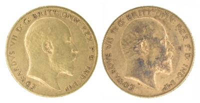 Lot 152 - Two King Edward VII, Half-Sovereigns, 1904 and 1905 (2).