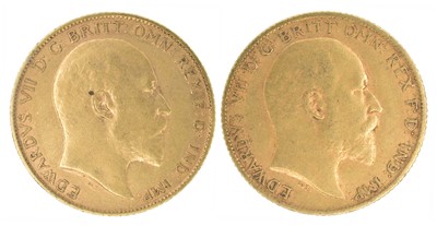 Lot 139 - Two King Edward VII, Half-Sovereigns, 1906 and 1907 (2).